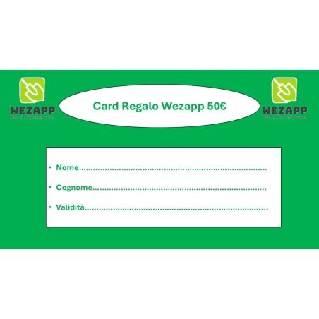 Card Regalo Wezapp - Regala ai tuoi cari l'esperienza di Wezapp