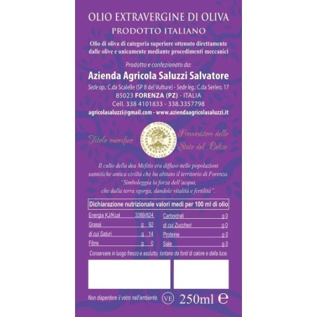 Olio Extravergine di oliva Mefitis